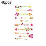 40 PCS Waterproof Small Fresh Tattoo Stickers, RC-445, RC-446, RC-447, RC-448, RC-449, RC-451, RC-452, RC-453, RC-454, RC-455, RC-456, RC-457