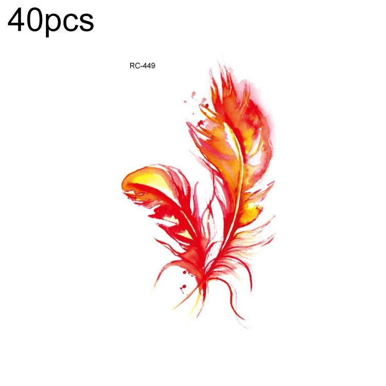 40 PCS Waterproof Small Fresh Tattoo Stickers, RC-445, RC-446, RC-447, RC-448, RC-449, RC-451, RC-452, RC-453, RC-454, RC-455, RC-456, RC-457