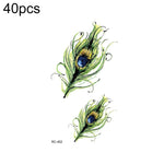 40 PCS Waterproof Small Fresh Tattoo Stickers, RC-445, RC-446, RC-447, RC-448, RC-449, RC-451, RC-452, RC-453, RC-454, RC-455, RC-456, RC-457