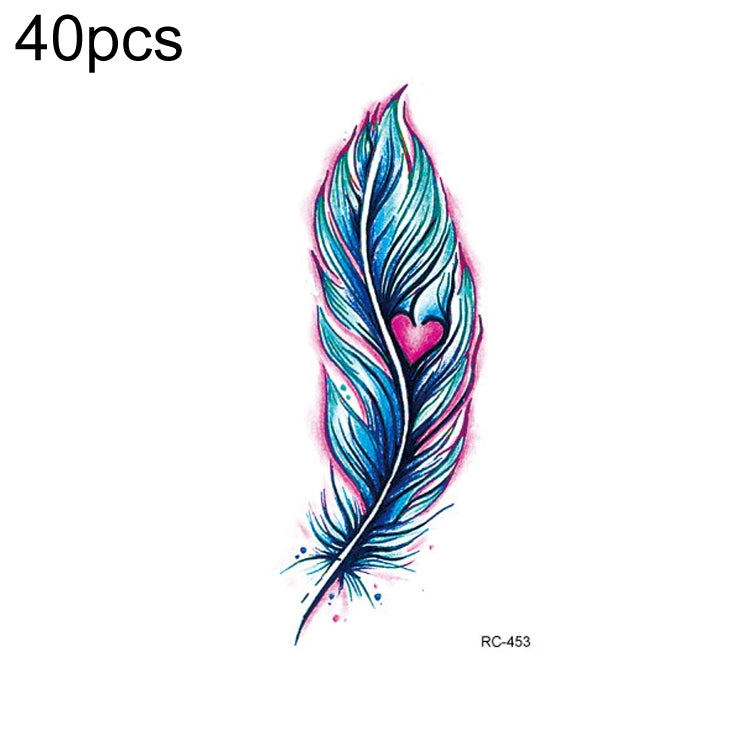 40 PCS Waterproof Small Fresh Tattoo Stickers, RC-445, RC-446, RC-447, RC-448, RC-449, RC-451, RC-452, RC-453, RC-454, RC-455, RC-456, RC-457