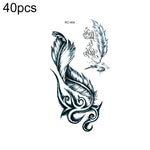 40 PCS Waterproof Small Fresh Tattoo Stickers, RC-445, RC-446, RC-447, RC-448, RC-449, RC-451, RC-452, RC-453, RC-454, RC-455, RC-456, RC-457