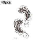 40 PCS Waterproof Small Fresh Tattoo Stickers, RC-445, RC-446, RC-447, RC-448, RC-449, RC-451, RC-452, RC-453, RC-454, RC-455, RC-456, RC-457