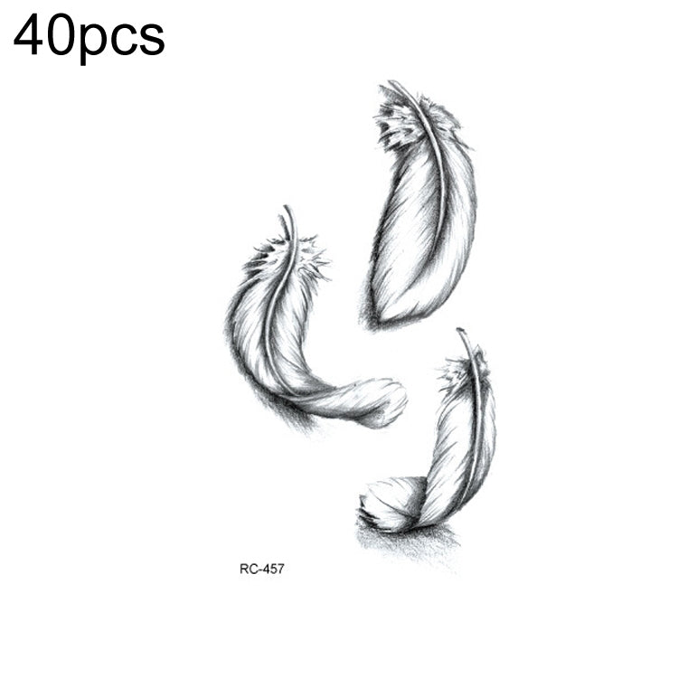 40 PCS Waterproof Small Fresh Tattoo Stickers, RC-445, RC-446, RC-447, RC-448, RC-449, RC-451, RC-452, RC-453, RC-454, RC-455, RC-456, RC-457