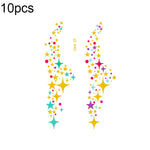 10 PCS Hot Stamping Waterproof Music Festival Face Tattoo Sticker, VS-001, VS-002, VS-003, VS-004, VS-005, VS-006, VS-007, VS-008, VS-009, VS-010