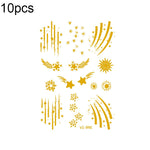 10 PCS Hot Stamping Waterproof Music Festival Face Tattoo Sticker, VS-001, VS-002, VS-003, VS-004, VS-005, VS-006, VS-007, VS-008, VS-009, VS-010