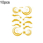 10 PCS Hot Stamping Waterproof Music Festival Face Tattoo Sticker, VS-001, VS-002, VS-003, VS-004, VS-005, VS-006, VS-007, VS-008, VS-009, VS-010