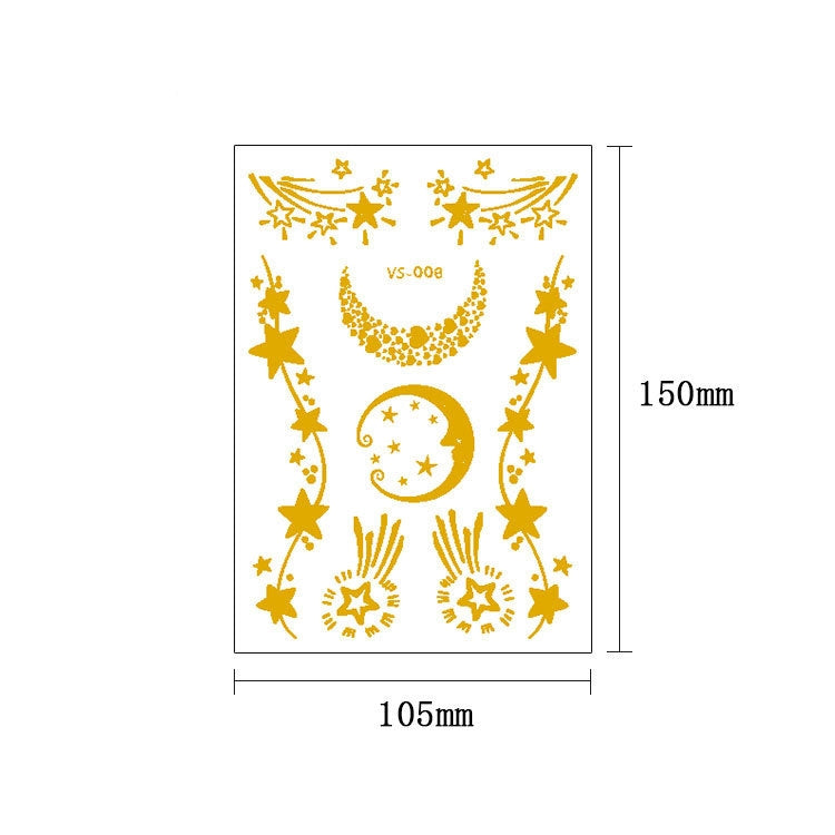 10 PCS Hot Stamping Waterproof Music Festival Face Tattoo Sticker, VS-001, VS-002, VS-003, VS-004, VS-005, VS-006, VS-007, VS-008, VS-009, VS-010