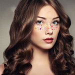 10 PCS Hot Stamping Waterproof Music Festival Face Tattoo Sticker, VS-001, VS-002, VS-003, VS-004, VS-005, VS-006, VS-007, VS-008, VS-009, VS-010