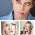 10 PCS Hot Stamping Waterproof Music Festival Face Tattoo Sticker, VS-001, VS-002, VS-003, VS-004, VS-005, VS-006, VS-007, VS-008, VS-009, VS-010