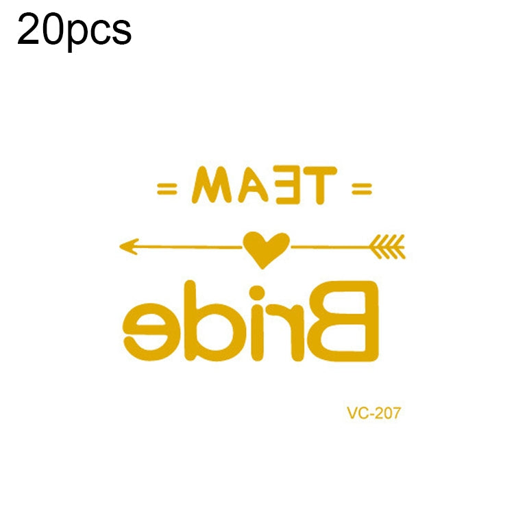 20 PCS Waterproof Bachelor Party Hot Stamping Wedding Bridal Tattoo Stickers, VC-204, VC-205, VC-206, VC-207, VC-208, VC-209, VC-210, VC-211, VC-212, VC-213, VC-214, VC-215, VC-216, VC-217, VC-218, VC-227, VC-228, VC-229, VC-230, VC-231, VC-232, VC-233...
