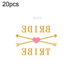 20 PCS Waterproof Bachelor Party Hot Stamping Wedding Bridal Tattoo Stickers, VC-204, VC-205, VC-206, VC-207, VC-208, VC-209, VC-210, VC-211, VC-212, VC-213, VC-214, VC-215, VC-216, VC-217, VC-218, VC-227, VC-228, VC-229, VC-230, VC-231, VC-232, VC-233...