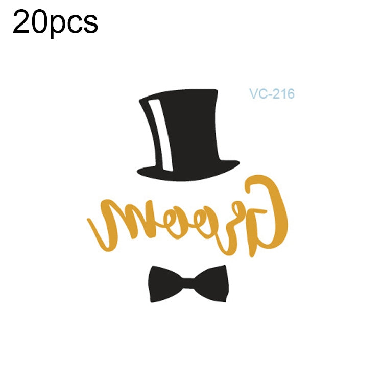 20 PCS Waterproof Bachelor Party Hot Stamping Wedding Bridal Tattoo Stickers, VC-204, VC-205, VC-206, VC-207, VC-208, VC-209, VC-210, VC-211, VC-212, VC-213, VC-214, VC-215, VC-216, VC-217, VC-218, VC-227, VC-228, VC-229, VC-230, VC-231, VC-232, VC-233...