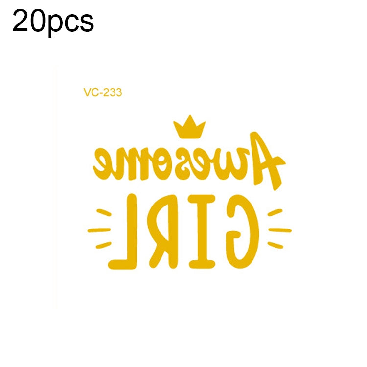 20 PCS Waterproof Bachelor Party Hot Stamping Wedding Bridal Tattoo Stickers, VC-204, VC-205, VC-206, VC-207, VC-208, VC-209, VC-210, VC-211, VC-212, VC-213, VC-214, VC-215, VC-216, VC-217, VC-218, VC-227, VC-228, VC-229, VC-230, VC-231, VC-232, VC-233...