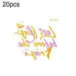 20 PCS Waterproof Bachelor Party Hot Stamping Wedding Bridal Tattoo Stickers, VC-204, VC-205, VC-206, VC-207, VC-208, VC-209, VC-210, VC-211, VC-212, VC-213, VC-214, VC-215, VC-216, VC-217, VC-218, VC-227, VC-228, VC-229, VC-230, VC-231, VC-232, VC-233...