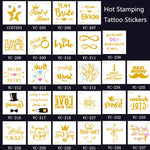 20 PCS Waterproof Bachelor Party Hot Stamping Wedding Bridal Tattoo Stickers, VC-204, VC-205, VC-206, VC-207, VC-208, VC-209, VC-210, VC-211, VC-212, VC-213, VC-214, VC-215, VC-216, VC-217, VC-218, VC-227, VC-228, VC-229, VC-230, VC-231, VC-232, VC-233...
