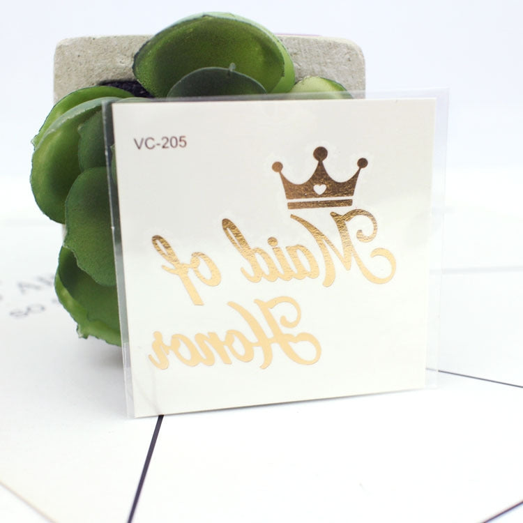 20 PCS Waterproof Bachelor Party Hot Stamping Wedding Bridal Tattoo Stickers, VC-204, VC-205, VC-206, VC-207, VC-208, VC-209, VC-210, VC-211, VC-212, VC-213, VC-214, VC-215, VC-216, VC-217, VC-218, VC-227, VC-228, VC-229, VC-230, VC-231, VC-232, VC-233...
