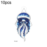 10pcs Waterproof Small Fresh Water Transfer Color Tattoo Stickers, RC-501, RC-502, RC-503, RC-504, RC-505, RC-506, RC-507, RC-508, RC-509, RC-510, RC-511, RC-512, RC-513, RC-514, RC-515, RC-516