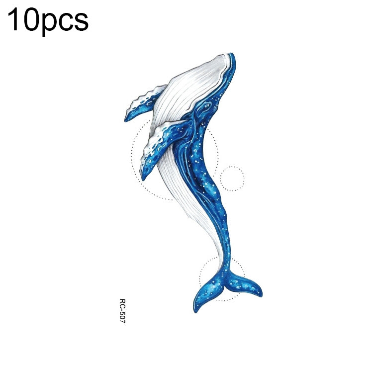 10pcs Waterproof Small Fresh Water Transfer Color Tattoo Stickers, RC-501, RC-502, RC-503, RC-504, RC-505, RC-506, RC-507, RC-508, RC-509, RC-510, RC-511, RC-512, RC-513, RC-514, RC-515, RC-516