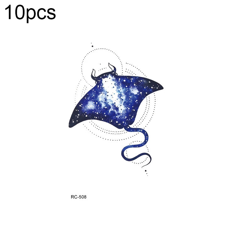 10pcs Waterproof Small Fresh Water Transfer Color Tattoo Stickers, RC-501, RC-502, RC-503, RC-504, RC-505, RC-506, RC-507, RC-508, RC-509, RC-510, RC-511, RC-512, RC-513, RC-514, RC-515, RC-516