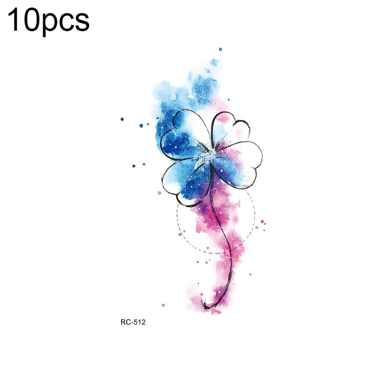 10pcs Waterproof Small Fresh Water Transfer Color Tattoo Stickers, RC-501, RC-502, RC-503, RC-504, RC-505, RC-506, RC-507, RC-508, RC-509, RC-510, RC-511, RC-512, RC-513, RC-514, RC-515, RC-516