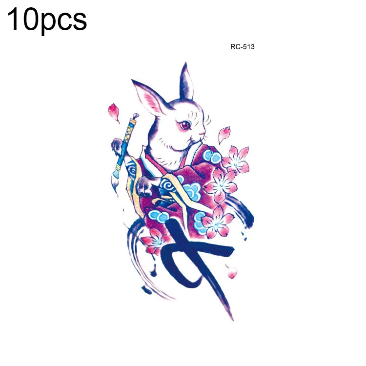 10pcs Waterproof Small Fresh Water Transfer Color Tattoo Stickers, RC-501, RC-502, RC-503, RC-504, RC-505, RC-506, RC-507, RC-508, RC-509, RC-510, RC-511, RC-512, RC-513, RC-514, RC-515, RC-516