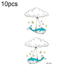 10pcs Waterproof Small Fresh Water Transfer Color Tattoo Stickers, RC-501, RC-502, RC-503, RC-504, RC-505, RC-506, RC-507, RC-508, RC-509, RC-510, RC-511, RC-512, RC-513, RC-514, RC-515, RC-516