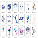 10pcs Waterproof Small Fresh Water Transfer Color Tattoo Stickers, RC-501, RC-502, RC-503, RC-504, RC-505, RC-506, RC-507, RC-508, RC-509, RC-510, RC-511, RC-512, RC-513, RC-514, RC-515, RC-516