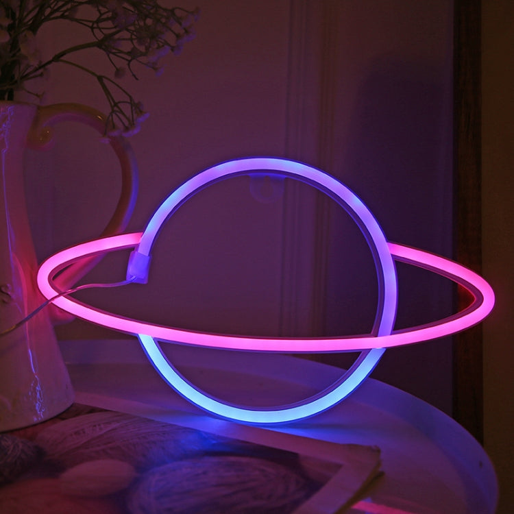 ضوء نيون زخرفي مخصص LED، ضوء تصميم، صندوق بطارية USB، غرض مزدوج، المواصفات: كائن فضائي، كوكب