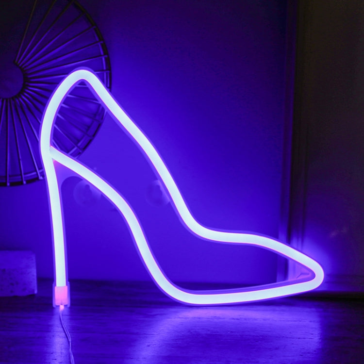 LED High Heels Neon Modeling Lights Bar Cafe Decoration Lights Lights, Warm Light, Blue Light, Pink Light, Red Light