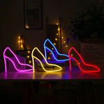 LED High Heels Neon Modeling Lights Bar Cafe Decoration Lights Lights, Warm Light, Blue Light, Pink Light, Red Light