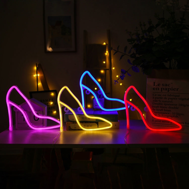 LED High Heels Neon Modeling Lights Bar Cafe Decoration Lights Lights, Warm Light, Blue Light, Pink Light, Red Light