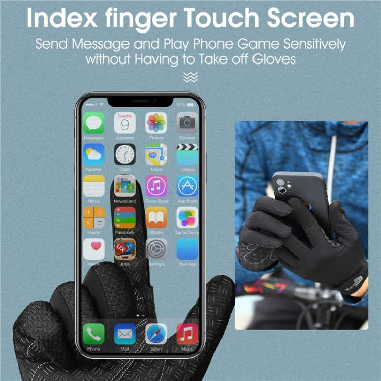 WEST BIKING YP0211223 Full-Finger Gloves For Cycling Shock Absorption Non-Slip Touch Screen Gloves, M, XL, L