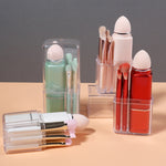 8-in-1 Square Makeup Brush Mini Portable Retractable Blush Brush Eye Shadow Brush Novice Makeup Set, 8 in 1(Milk White), 8 in 1( Wine Red), 8 in 1(Light-skinned), 8 in 1(Light Blue)