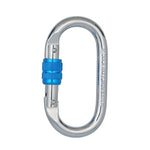 XINDA XDQ96068 Outdoor Equipment Climbing Main Lock Carabiner O-Shaped Steel Lock Wire Buckle Lock, XINDA XDQ96068(Black), XINDA XDQ96068(Silver Red), XINDA XDQ96068(Silver Blue)