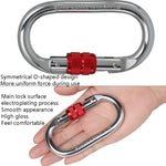 XINDA XDQ96068 Outdoor Equipment Climbing Main Lock Carabiner O-Shaped Steel Lock Wire Buckle Lock, XINDA XDQ96068(Black), XINDA XDQ96068(Silver Red), XINDA XDQ96068(Silver Blue)