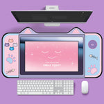 Cute Cat Ear Computer Keyboard Desk Pad Mouse Pad, 400 x 800 x 3mm, 400 x 800 x 2mm