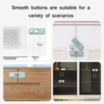 Children Anti-pinch Hand-opening Door Safety Lock, Light Gray, Green