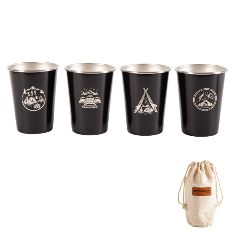 4 PCS / Set Outdoor Picnic Stainless Steel Cup, With Storage Bag (White), With Storage Bag (Black), With Storage Bag (Army Green), With Storage Bag (Dark Blue), With Storage Bag+Silicone Holder (White), With Storage Bag+Silicone Holder (Black)         ...