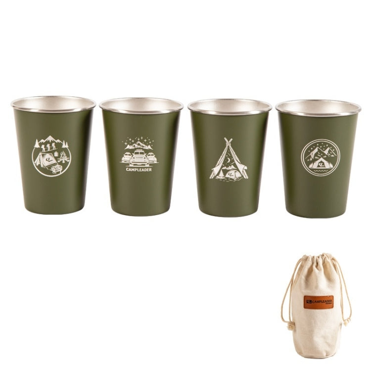 4 PCS / Set Outdoor Picnic Stainless Steel Cup, With Storage Bag (White), With Storage Bag (Black), With Storage Bag (Army Green), With Storage Bag (Dark Blue), With Storage Bag+Silicone Holder (White), With Storage Bag+Silicone Holder (Black)         ...