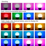 Smart Remote Control RGB Bulb Light, 20W, 25W