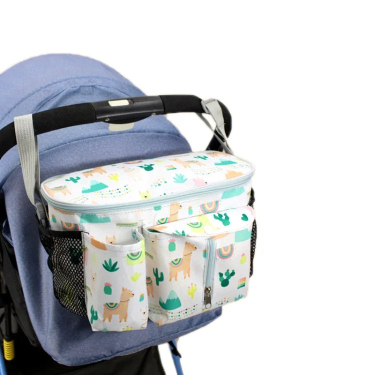 Multifunctional Baby Stroller Storage Bag, White Dinosaur, Yellow Zoo, Green Lamb, White Alpaca, Tibetan Owl, Denglin Deer, Yellow Zoo + Side Pocket, Green Lamb + Side Pocket, White Alpaca + Lateral Pocket, Tibetan Owl + Side Pocket                    ...