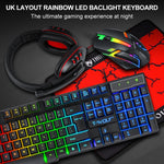 T-WOLF TF-800 4 in 1 Gaming Luminous Keyboard Mouse Headset Set