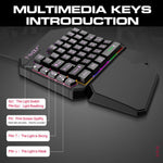 T-WOLF Mobile Gaming One-Handed Keyboard，Specification：, T19 Keyboard, TF-900 Set, Keyboard + Mouse + Throne