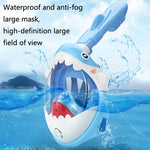 Cartoon Kids Full Dry Diving Mask Swimming Anti-Fog Snorkeling Mask, XS