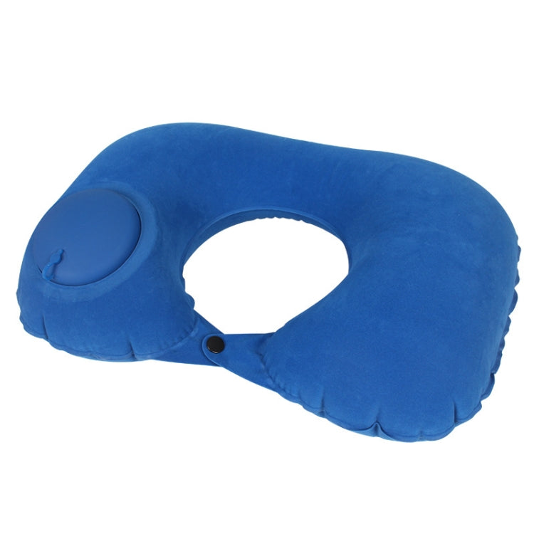 Travel Inflatable Press U-Shaped Neck Guard Pillow, Flocked U009-01（Peacock Green ）, Flocked U009-03（Light Gray）, Flocked U009-04（Medium Blue）, Flocked U009-02（Rose Red）, Flocked U009-05（Dark Blue）, Flocked U009-060（Sky Blue）, Flocked U009-070（Orange） ...
