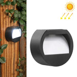 Solar Outdoor Waterproof LED Round Wall Lamp Stair Light, White Light, Warm Light