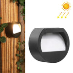 Solar Outdoor Waterproof LED Round Wall Lamp Stair Light, White Light, Warm Light