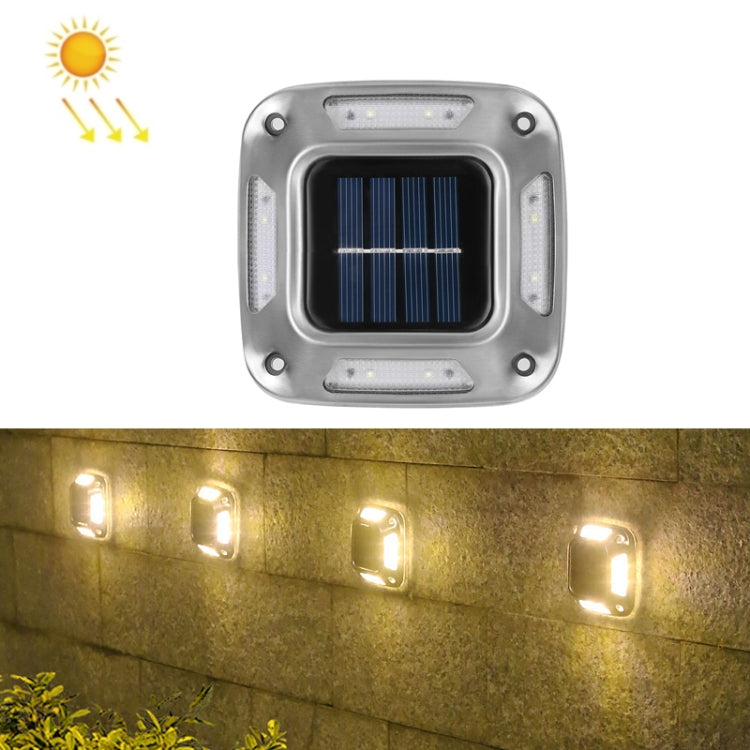8 LED Solar Wall Lamp Outdoor Stainless Steel Buried Light, White Light, Warm Light, Colorful Light