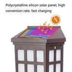 Solar Outdoor Long Panes Fence Wall Light Garden Decoration, Warm Light, White Light