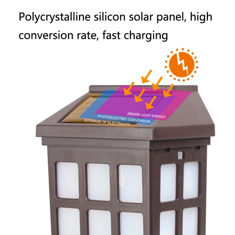 Solar Outdoor Long Panes Fence Wall Light Garden Decoration, Warm Light, White Light